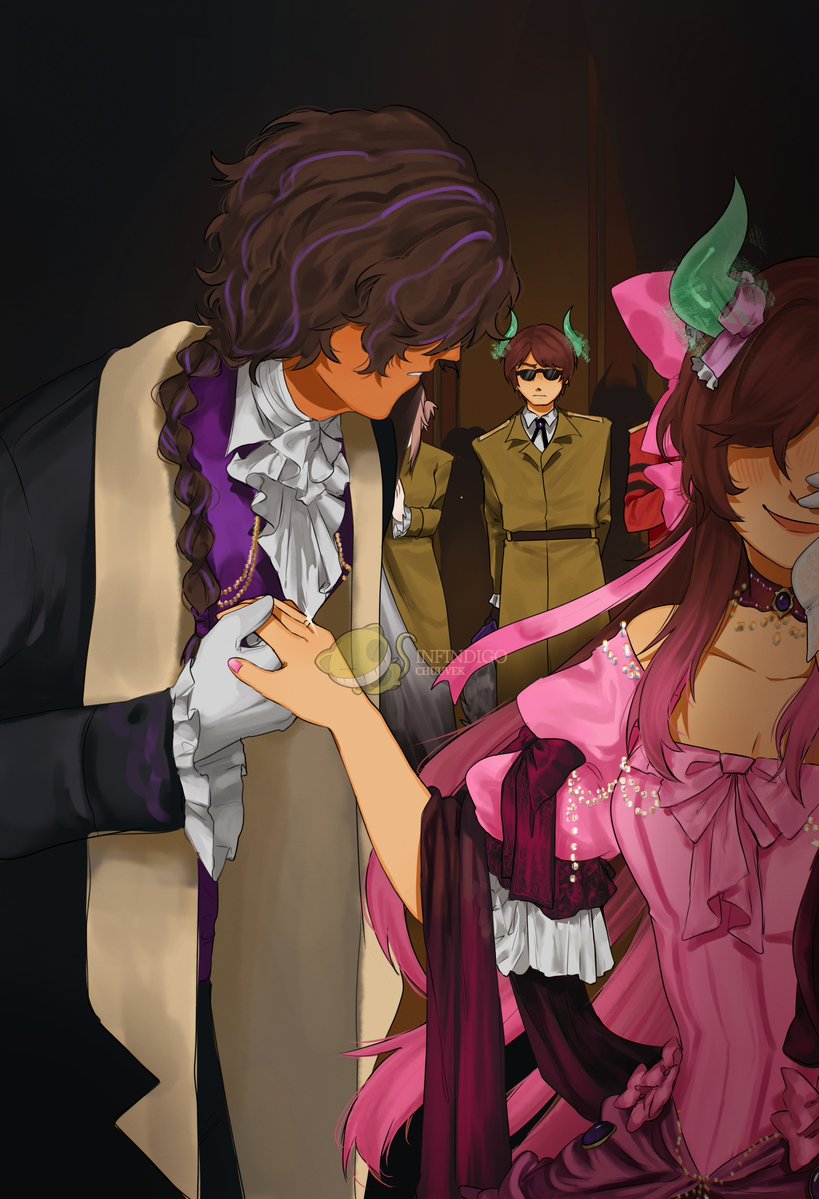 Chuuvek's tweet photo. Dia 4: Jealous + Royalty

Que no se note que cual día es mi fav y mis cero ganas de dibujar rostros 
#Glitchravenweek2026 #Aldash #Glitchraven https://t.co/rRA9gFqWyt