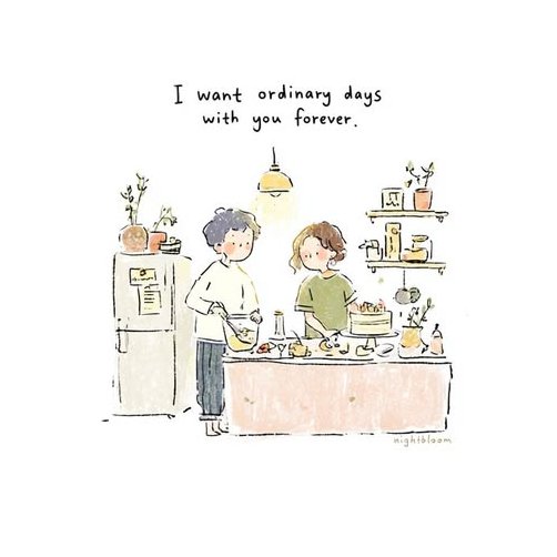 Nightbloomc's tweet photo. I want ordinary days with you forever. https://t.co/lRk7Qvm91j