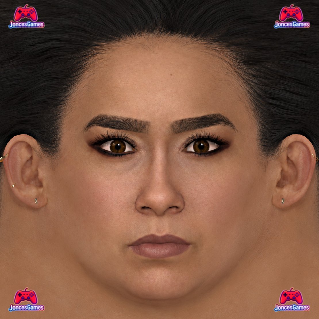joncesgames's tweet photo. AJ Lee face texture #WWE2K26 #facetexture https://t.co/Ndl5le9xf9