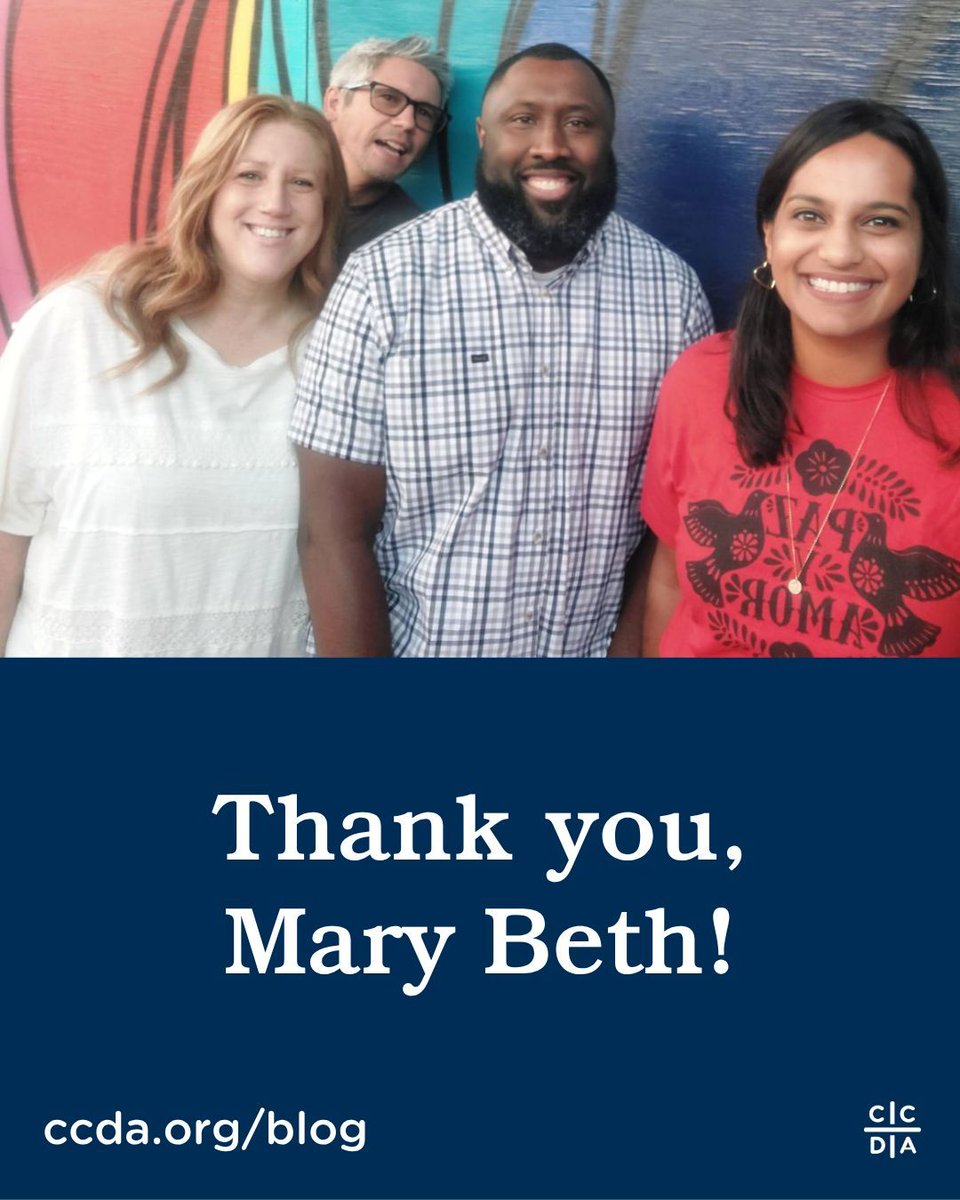iamccda's tweet photo. Mary Beth Meadows, CCDA's Director of Education and Equipping, is stepping down from the CCDA staff team.

We asked her to reflect on her time with CCDA, some things she's learned, and what she's looking forward to in this next season.

https://t.co/OHOg3RCP18 

#weareccda https://t.co/XdGt5bTpjs