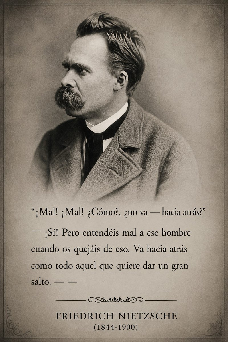 PaulC123A's tweet photo. #FriedrichNietzsche #Nietzsche #Filosofía #Filosofia #Pensamiento #Reflexión #Reflexion #Sabiduría #Citas #CitasFilosóficas #Aforismos #FilosofíaDeVida #Existencialismo #VoluntadDePoder #SuperaciónPersonal #CrecimientoPersonal #DesarrolloPersonal #Fortaleza #Resiliencia https://t.co/gA3q3aGYwx