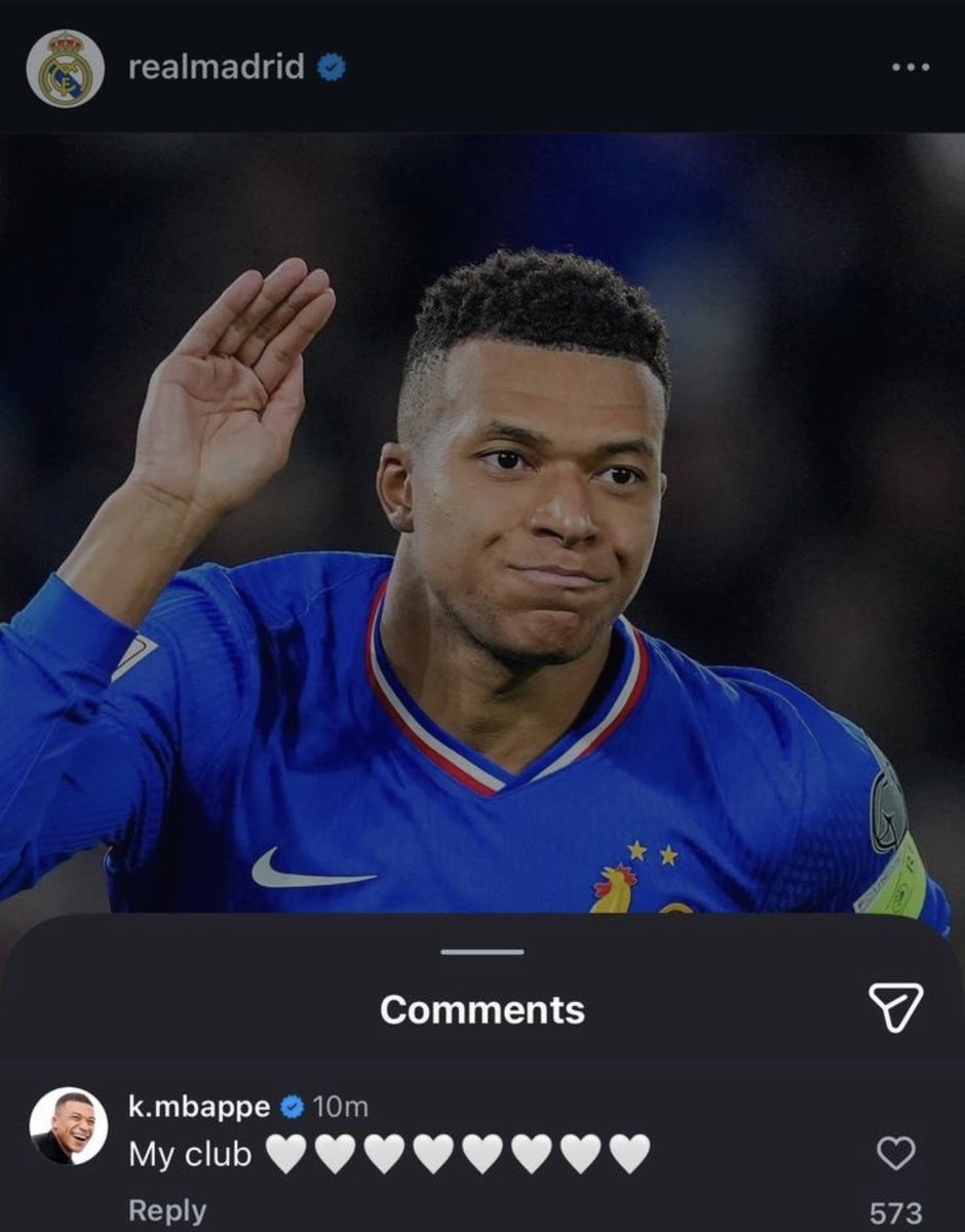 Kylian's tweet photo. His club. 🤍 https://t.co/XAIwCCq0bL