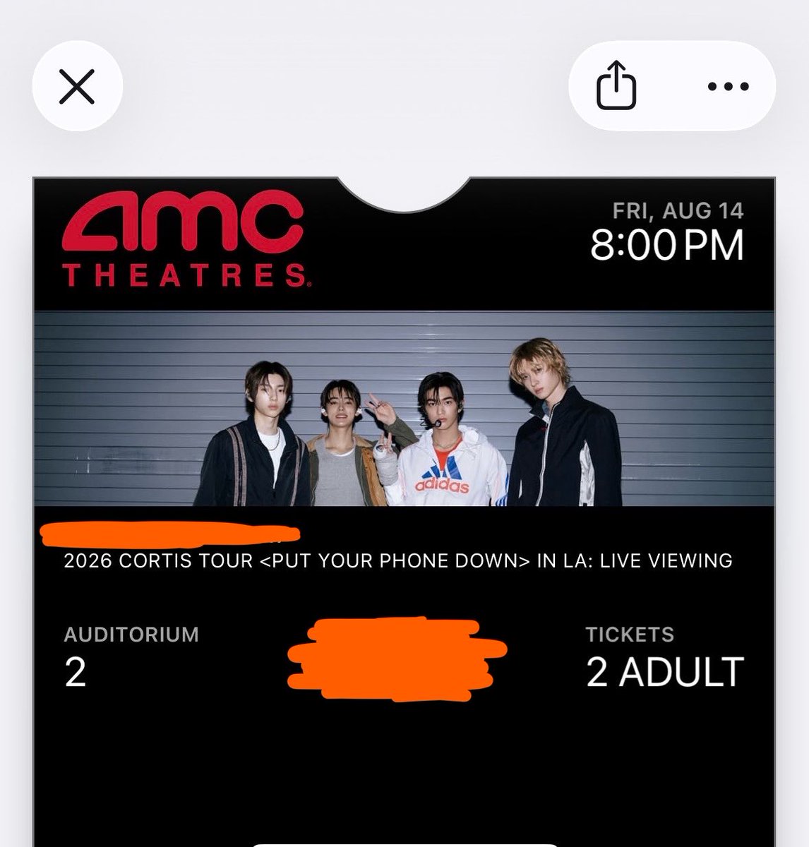 cotltis's tweet photo. tickets secured!!!! (also why was there a queue 😭 and why is james not on the ticket..??) https://t.co/D5fk6kj981