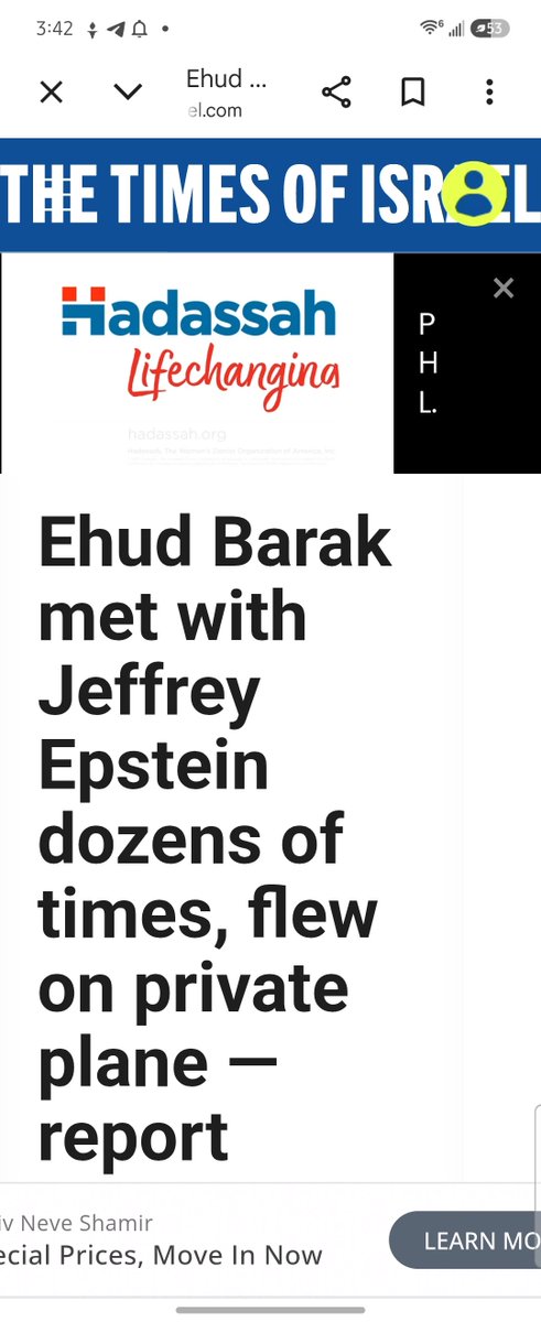 SuzanneP62830's tweet photo. Thank you 4 your response 2 my ignorance of Israel. 
Here is what I do Know:
Ehud Barack Defense Minister under Benjamin Netanyahu 
->Mentored Jeffrey Epstein & coached him 2 become an
      ->Amers Dealer<- 
Jeffrey Epstein-> Mentored 
Ehud Barack & coached him 2 become a
    -> Child Trafficter <-
They had a close business relationship & enjoyed 
Mentoring each other; as both
busin deals made the alot of
          💲 MONEY💲