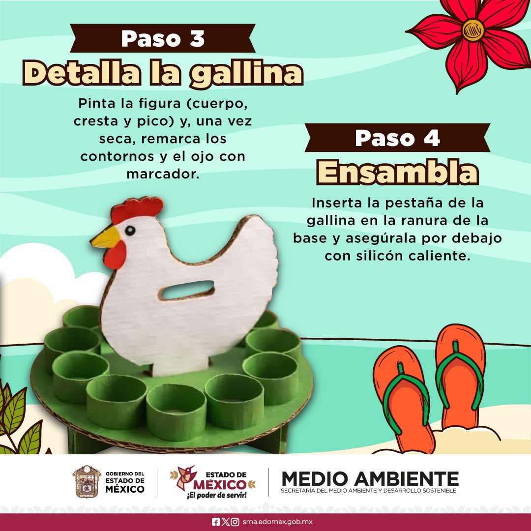 alhely_arronis's tweet photo. Con #EcoCrea, transformar residuos también puede ser divertido. ♻️✨
Estas vacaciones, convierte materiales que ya tienes en casa en una práctica huevera de cartón y descubre que la creatividad también ayuda a cuidar el planeta.
¡Sigue el paso a paso, crea la tuya y dale una segunda vida a los materiales!
#ElPoderDeServir