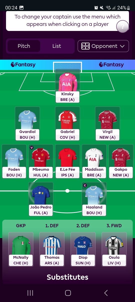 Pellaaaa's tweet photo. @FPL_S7S Maddison or ndiaye https://t.co/C0DDUlSSkK