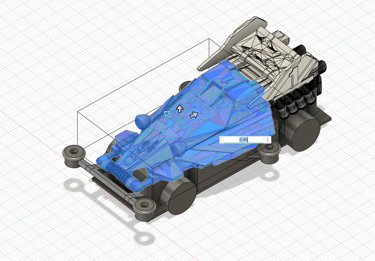 halfmini4wd's tweet photo. 仕事前にまた微調整してしまう。。。
#Fusion360 #ダッシュ１号エンペラー #ドリフトRC https://t.co/E9HGHp86a4