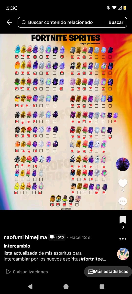 Samhimejima's tweet photo. lista actualizada de mis espíritus para intercambiar por los nuevos espíritus #fortnite #fortniteespirutus https://t.co/NEgmns6WVN