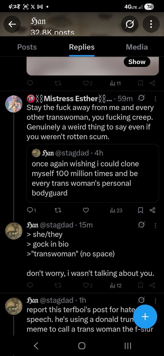 gambitgamtits's tweet photo. @stxginfo This is in response to me demanding an apology for him misgendering my wife since I spammed his comments with that's screenshot this morning it's quite literally me demanding he apologize to a disabled trans woman https://t.co/wNnbflmwyU