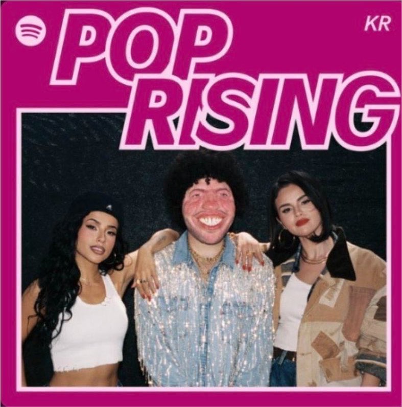 PortalSelenaBR's tweet photo. Selena Gomez, Becky G e Benny Blanco para promover “Te Olvido (La La)” em playlists. https://t.co/cpl1cprdIi