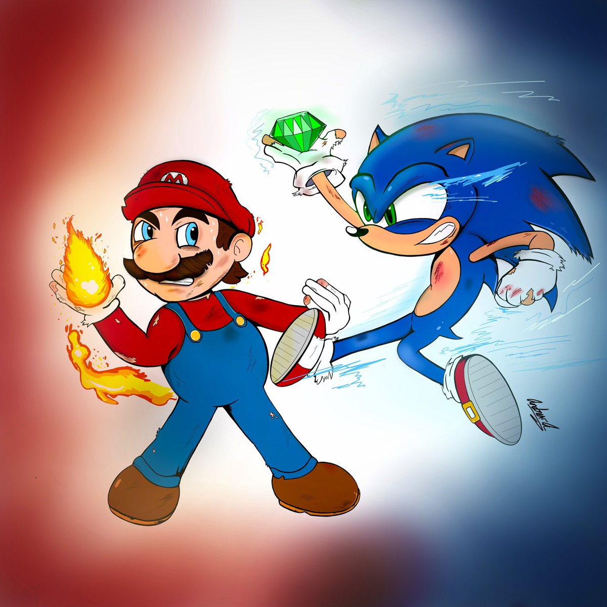 Crazydude480's tweet photo. #MemeTime
Not a meme, but here’s some fanart.
Our favorite Italian plumber and our fastest blue hedgehog, are going head to head in an intense battle. https://t.co/OWz4rMHSKm