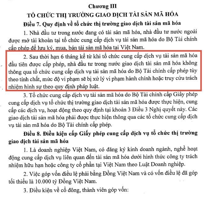 TuanNguyen_6789's tweet photo. Anh em đọc kỹ điều 9 của Nghị Định Chính Phủ để đỡ hoang mang, cũng như tránh bị phạt tiền

Luật quy định: giao dịch trên sàn không cấp phép bị phạt từ 30-50 triệu đồng

Nhưng áp dụng theo quy định tại khoản 2, điều 7, nghị quyết 05/2025, nêu rõ:

Sau 6 tháng kể từ khi có sàn đầu tiên được cấp phép, nhà đầu tư có thể bị phạt tiền hoặc xử lý hình sự tuỳ mức độ

Nên chưa có sàn, chưa tới mốc 6 tháng mọi người vẫn có thể giao dịch trên các sàn quốc tế uy tín

Ae hiểu rõ để tránh hoang mang nhé.
