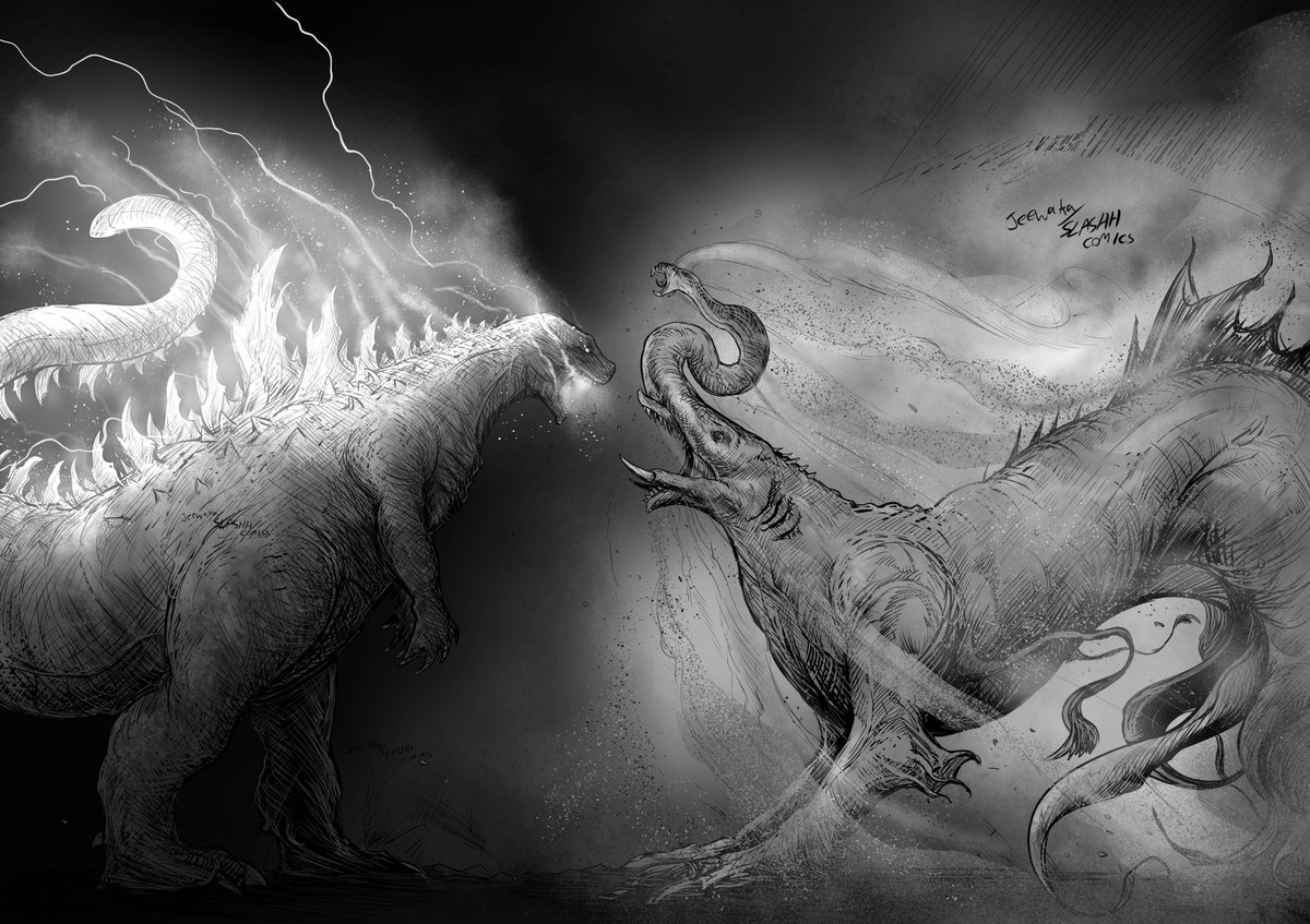 JeewakaBlckJckt's tweet photo. Godzilla vs Makara (From SLASHH Comics)
#godzilla #makara #Slashhcomics #toho #monsters #kaiju #horror #asianmythology https://t.co/9qeNmrCOlE