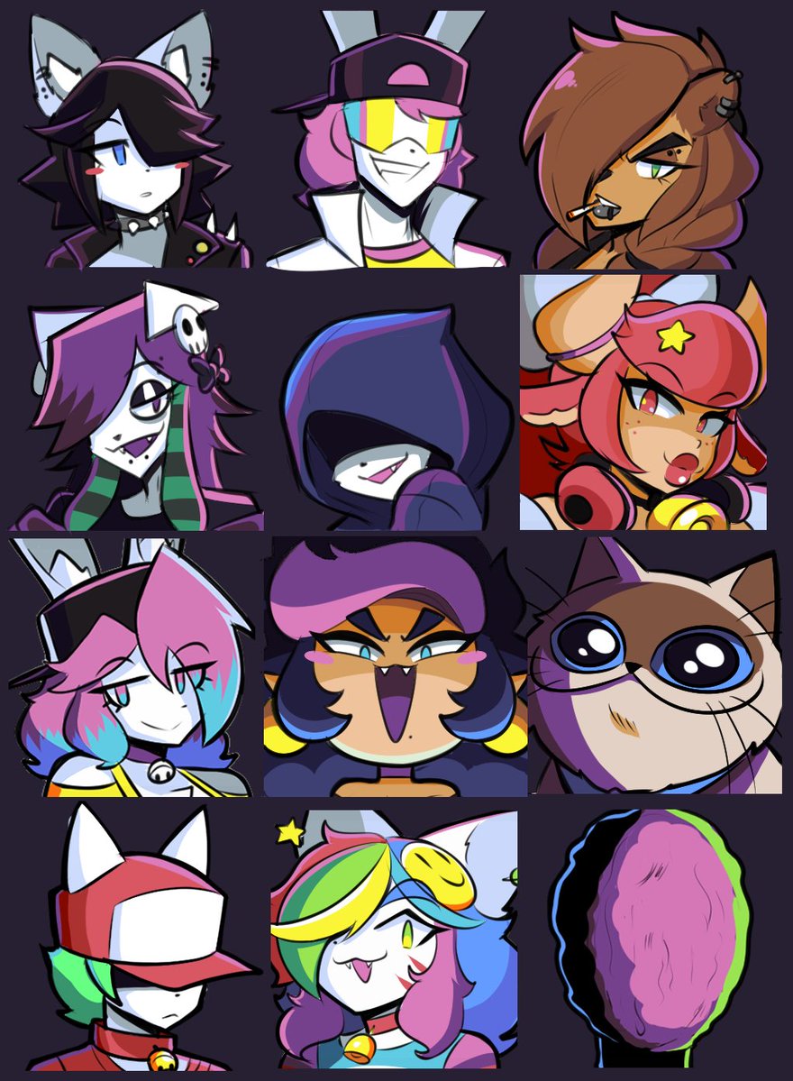 theycallhimcake's tweet photo. all the horror game battle portraits so far, as well as a couple of new ones (using the Look Outside palette) https://t.co/g9DJCyoqCg