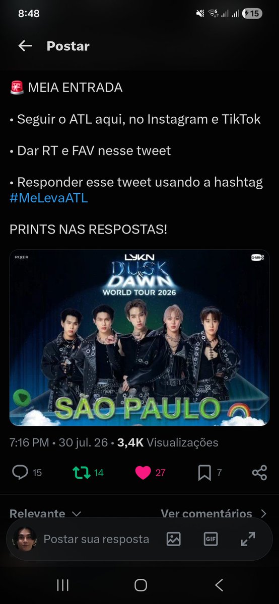 kellysatur's tweet photo. @alloveproject #MeLevaATL por favoooor vou estar em SP mas não tenho o dinheiro pra comprar 😭 https://t.co/rnthu6lOeW