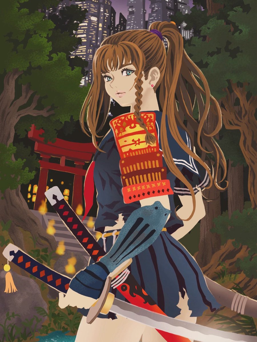 Firepanda777's tweet photo. 少女剣士

 High School Girl Swordswoman

#fantasy #cute  #kawaii  #Illustration
#イラスト https://t.co/r0TCQmdtp9