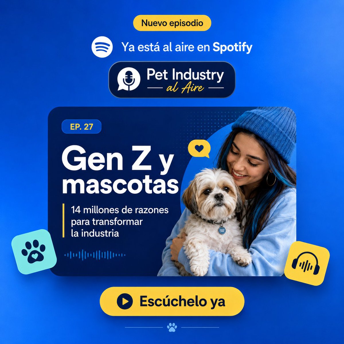 PetIndustryMag's tweet photo. La Generación Z ya está transformando la industria de animales de compañía en Colombia.

🎧 Escúchelo ahora en Spotify:
https://t.co/hv8PvDi26w https://t.co/SFtgW1XvNH