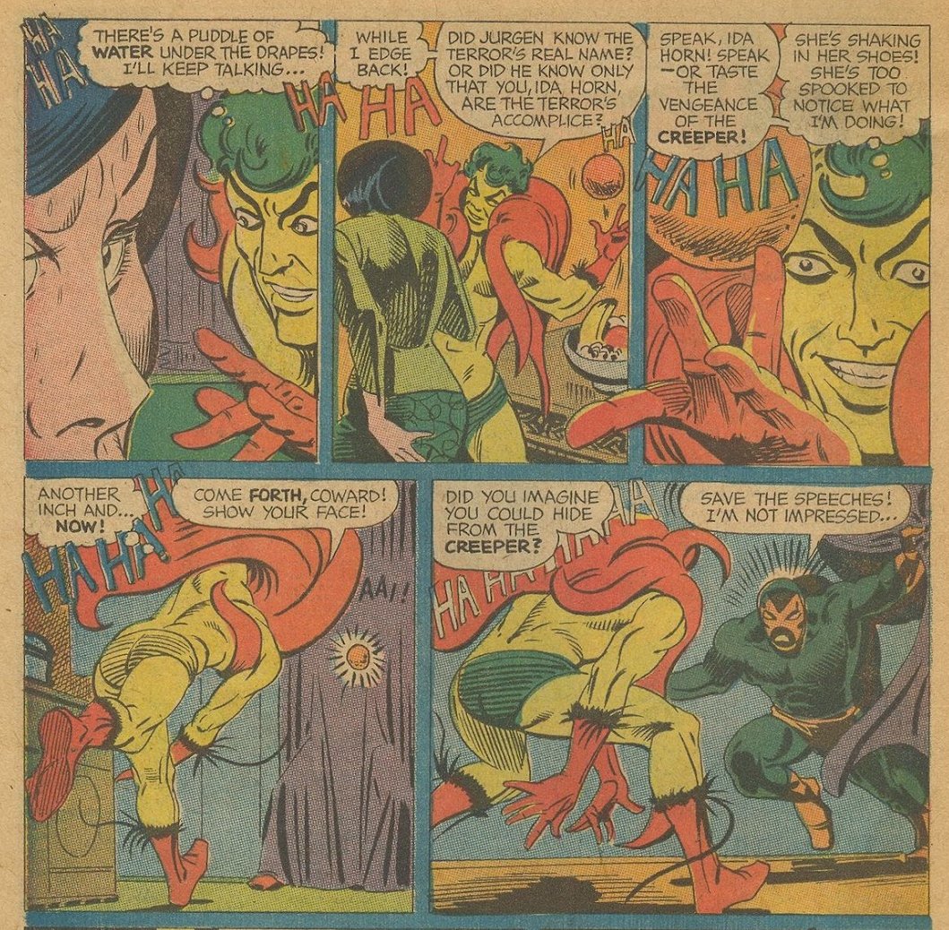 ingested_sand's tweet photo. Steve Ditko - Beware the Creeper https://t.co/mNWECrqLCz