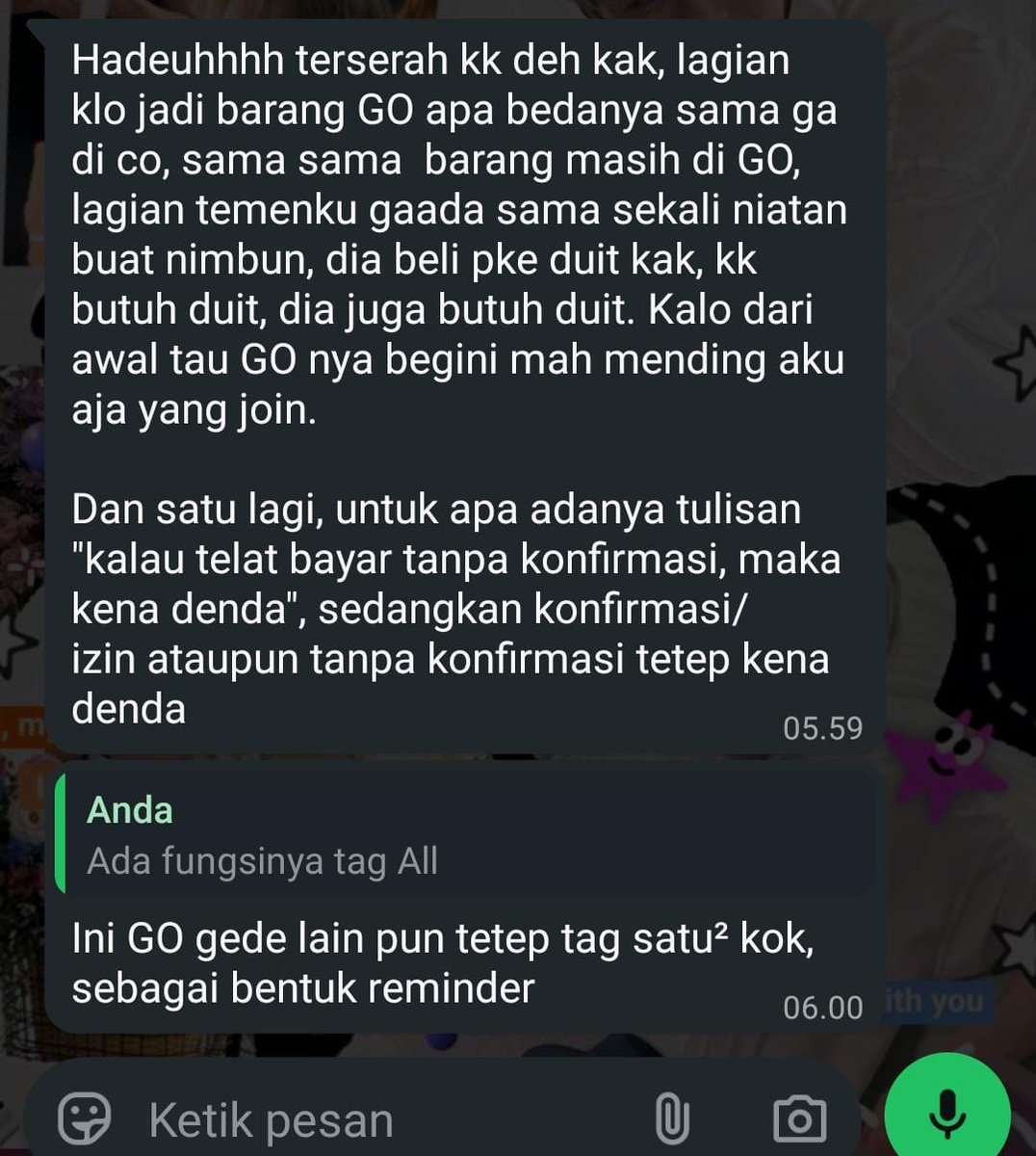 HaeminGO_'s tweet photo. Sbt! wta emang ada yaa GO yang nge chatt'in satu-satu anak go nya buat reminder CO'an ? Bahkan aku udah sering reminder tag all di grup ataupun komunitas buat jangan sampai lupa CO karna nanti kelewat batas nimbun gabisa di claim. https://t.co/AmG5fYMEjq