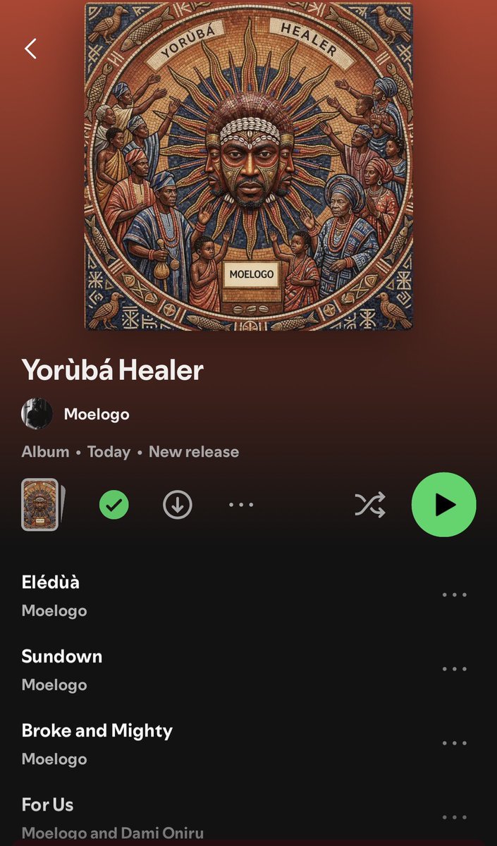 noxgenre's tweet photo. @seyi_vibez Moelogo’s debut album “Yorùbá Healer”. 🌿🎶
Rooted in culture and carried by soulful melodies, with features from Show Dem Camp, DOTTI The Deity, Dami Oniru ✨🤎
This is one to sit with.
🚨 OUT NOW 🚨
#Moelogo #YorubaHealer #NewMusicFriday #NXGApproved https://t.co/VeolYD7y3s