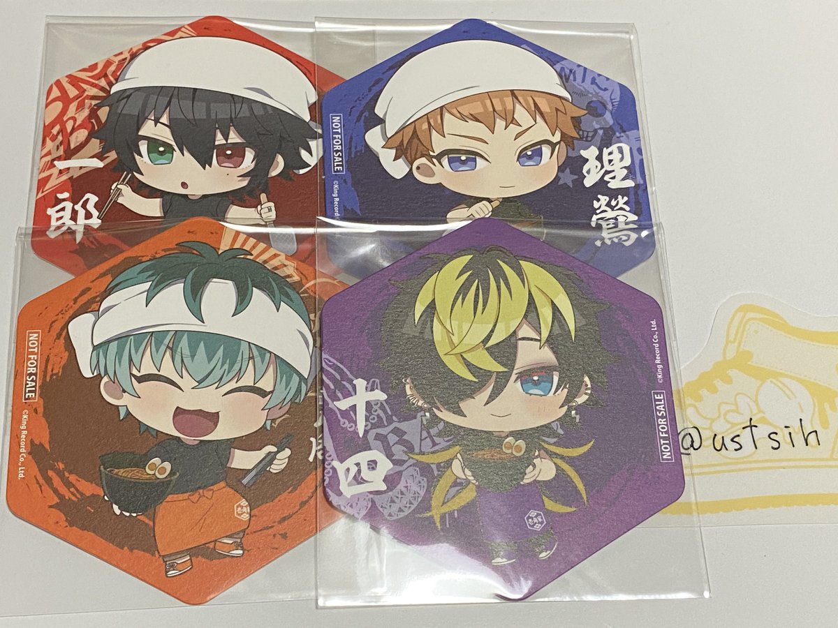 ustsih's tweet photo. 【交換】
ヒプノシスマイク ヒプマイ 壱角家

《譲》
コースター　一郎 理鶯 簓 十四
ポストカード　理鶯

《求》
コースター　帝統 幻太郎 決まり次第 銃兎(身内分)
ポストカード　帝統

都内お手渡しor郵送
まとめての方優先
検索からでもお気軽にお声掛けください https://t.co/Xmm7olAPSN