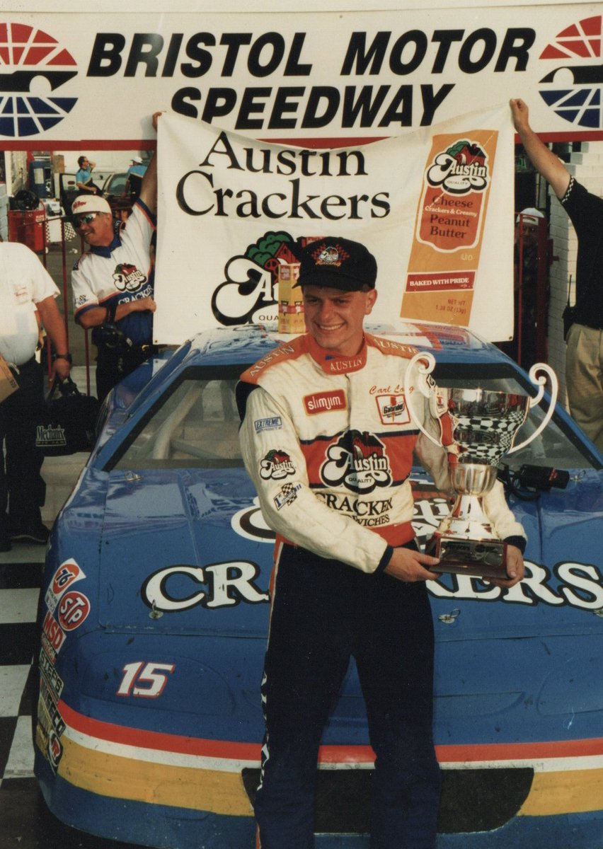 DirtDobberMedia's tweet photo. Carl Long after winning the 1997 Pep Boys 200 at Bristol, his only SJAPS win. https://t.co/AqRu61BrgM