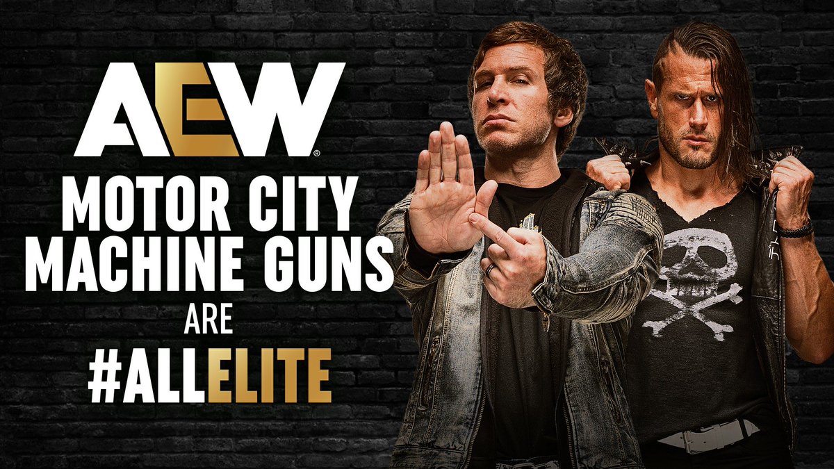 TonyKhan's tweet photo. It’s official TONIGHT: @SuperChrisSabin @AlexShelley313 Motor City Machine Guns are ALL ELITE!
Thank you all watching THURSDAY #AEWCollision live on TNT and/HBO Max tonight, RIGHT NOW! https://t.co/iNKCQxi6b5