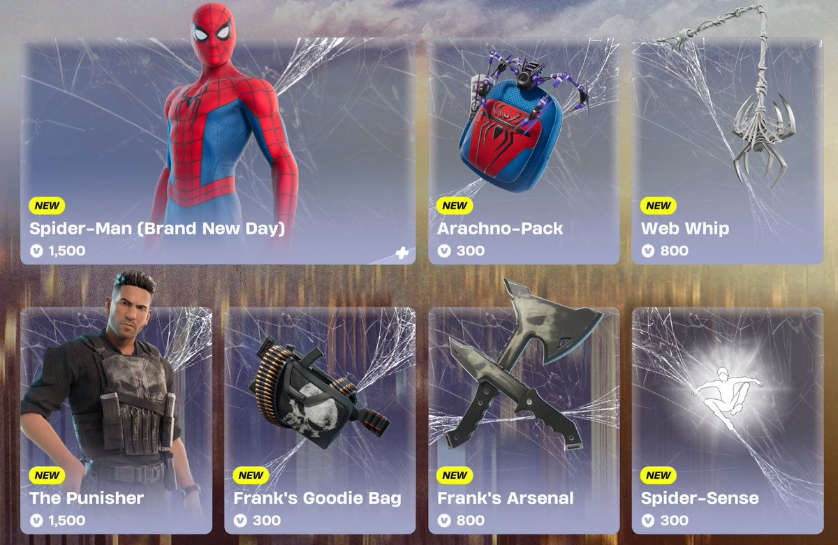 HYPEX's tweet photo. SPIDER-MAN &amp; PUNISHER BUNDLE IS 2,400 VB

Use code "HYPEX" if you'd like to support me ❤️
AVAILABLE HERE: https://t.co/zIQgCMB0AH #EpicPartner https://t.co/DhPWcp0mfw