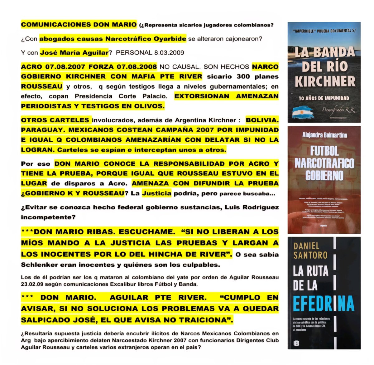 BandaKirchner's tweet photo. @todonoticias Amplía sobre carteles costearon campaña 2007 x libertad para ilícitos en Argentina, causa falsa inocentes para impunidad de culpables políticos, a sabiendas?? Aciertan @OdiseaArgentina y Pagni, participación necesaria judicial?? https://t.co/J5aWoWeKM0