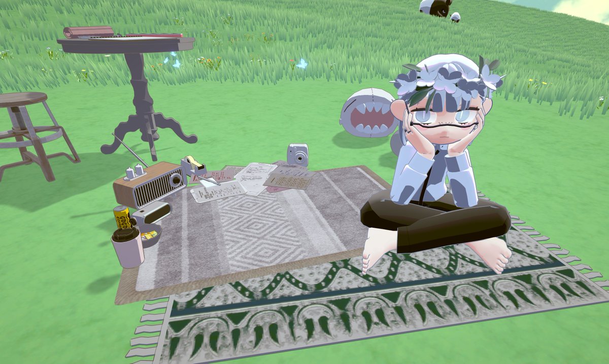 iruma_vr's tweet photo. 気分転換にgoghでピクニック会場つくった
今日はここで作業かな https://t.co/XSLTydDpKQ