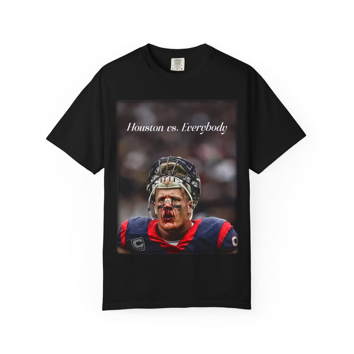 TexansCommenter's tweet photo. Jalen Pitre, JJ Watt &amp; Brian Cushing #HoustonVsEverybody Tees are up on the site (links below).

Use code "HVE" until the end of August for 10% off 🤘 https://t.co/Myg2USXZmL