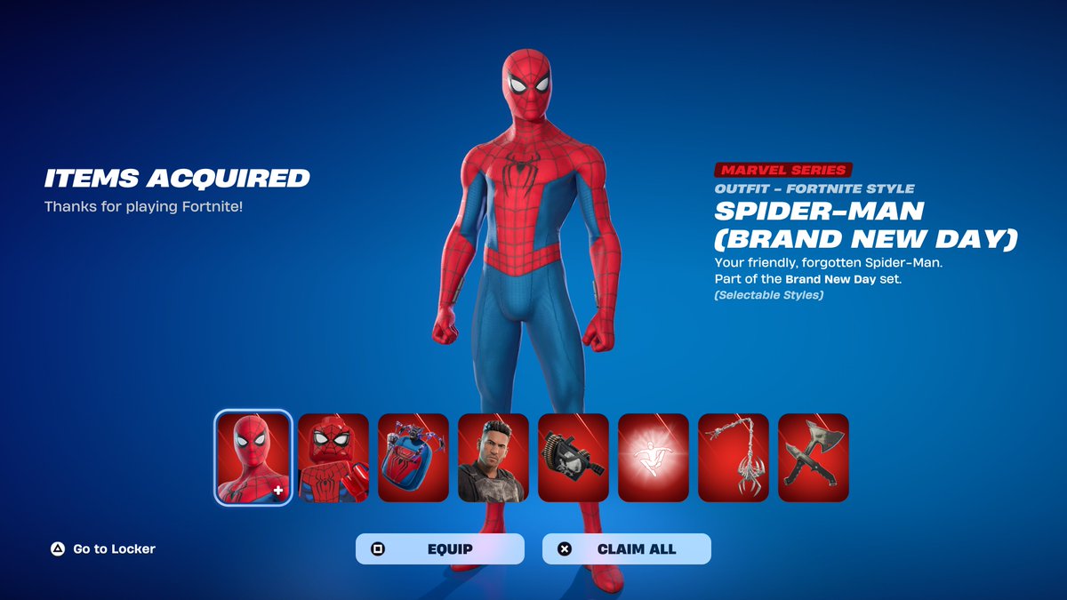 FortniteFNLK's tweet photo. Fortnite Spiderman Brand New Day Skin Giveaway 🎁

To Enter: 
❤️♻️ LIKE &amp; RETWEET
📲 FOLLOW @FortniteFNLK @braniyt 
🛑 SUBSCRIBE https://t.co/0sQIWluR6V
🎙️JOIN DISCORD https://t.co/WdRCsdUAQq
✅ COMMENT “DONE” https://t.co/QHi9EDsNEG