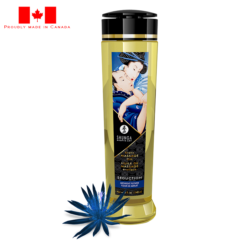 Condomscanada's tweet photo. Enjoy an #AsianMassageOil with YOUR favorite partner. Get any of Shunga's #AsianFusion oils. Choose #MidnightFlower ; #SweetLotus. Proudly Made In Canada https://t.co/4Dpi8RRtrz