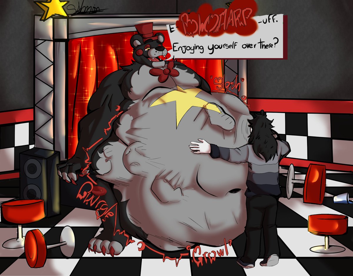 Salmon007630930's tweet photo. In full color com. Made for @NightmareBurr. This time of Lefty after a very satisfying show. Enjoying the attention of a very loyal fan.
#Vore #furryartㅤ #Art https://t.co/rXsfoouGNZ