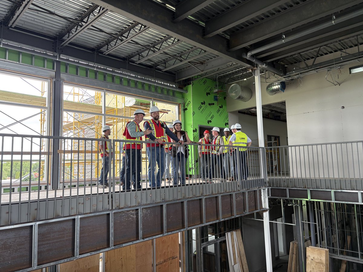 MartinLongUCP's tweet photo. To cap off my day in Medicine Hat I toured Holy Trinity Academy with Minister Wright to see the progress being made on this new school build firsthand. It's exciting to watch this new school come together and know that students will soon have a modern space to learn, grow, and succeed.
