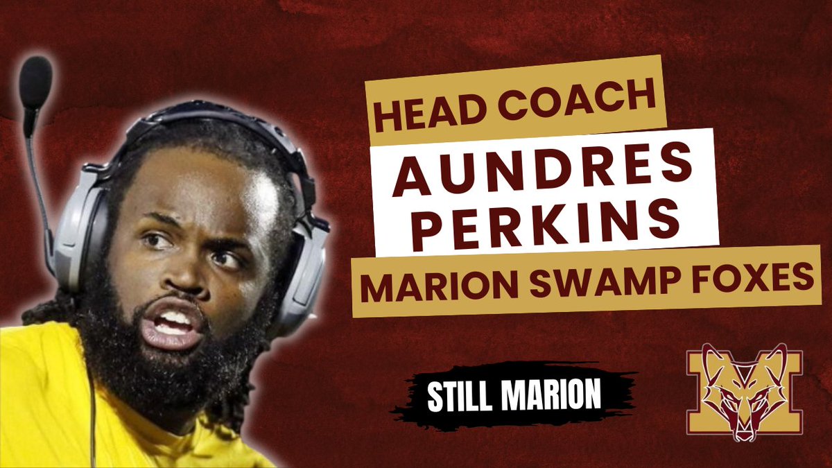 MovinChains's tweet photo. 🎙️Aundres Perkins, Marion Swamp Foxes New HC

@perk1ccu joins MTC to talk @SwaFoxAthletics!
🦊 "Still Marion"
🏈 Program vision
👀 Players to watch
🔥 Building belief &amp; accountability

🗓️Premieres FRIDAY @7p
⬇️
🔗LINK BELOW https://t.co/LifT62WslR