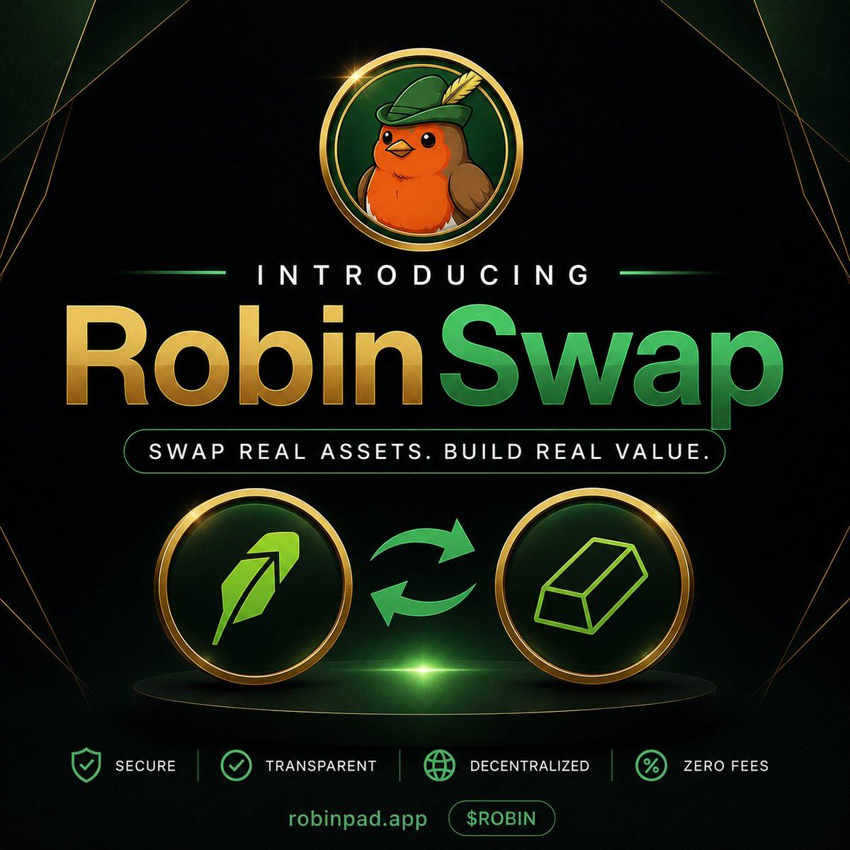Robin_Pad's tweet photo. RobinSwap is here.

RobinSwap finds the best routes across Robinhood, including Uniswap, SushiSwap, and more.
• Zero aggregator fees
• Better execution
• Deeper liquidity
• Reduced slippage
• Transparent &amp; secure

Another tool by RobinPad.

Built better.

$ROBIN https://t.co/dqx5w1gBLo