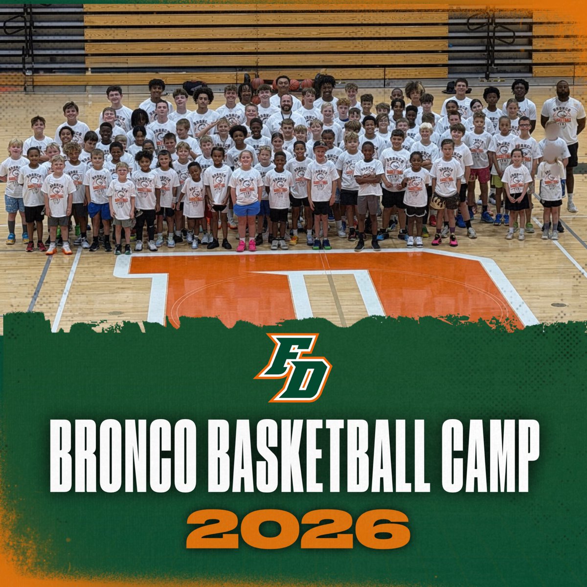 FDBoysHoops's tweet photo. Bronco Basketball Camp 2026. We had a talented and fun group of campers this year. https://t.co/LpL5jvBb6s