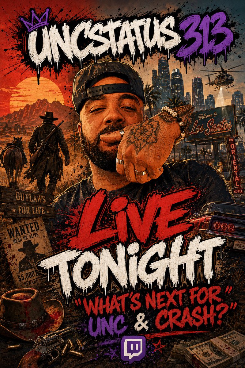 uncstatuzz's tweet photo. 🚨 LIVE TONIGHT 🚨

The city changed.
The outlaw never did.

What’s Next for UNC &amp; CRASH?

🎮 https://t.co/oGdVWafQnP https://t.co/rFHCsuWqDi