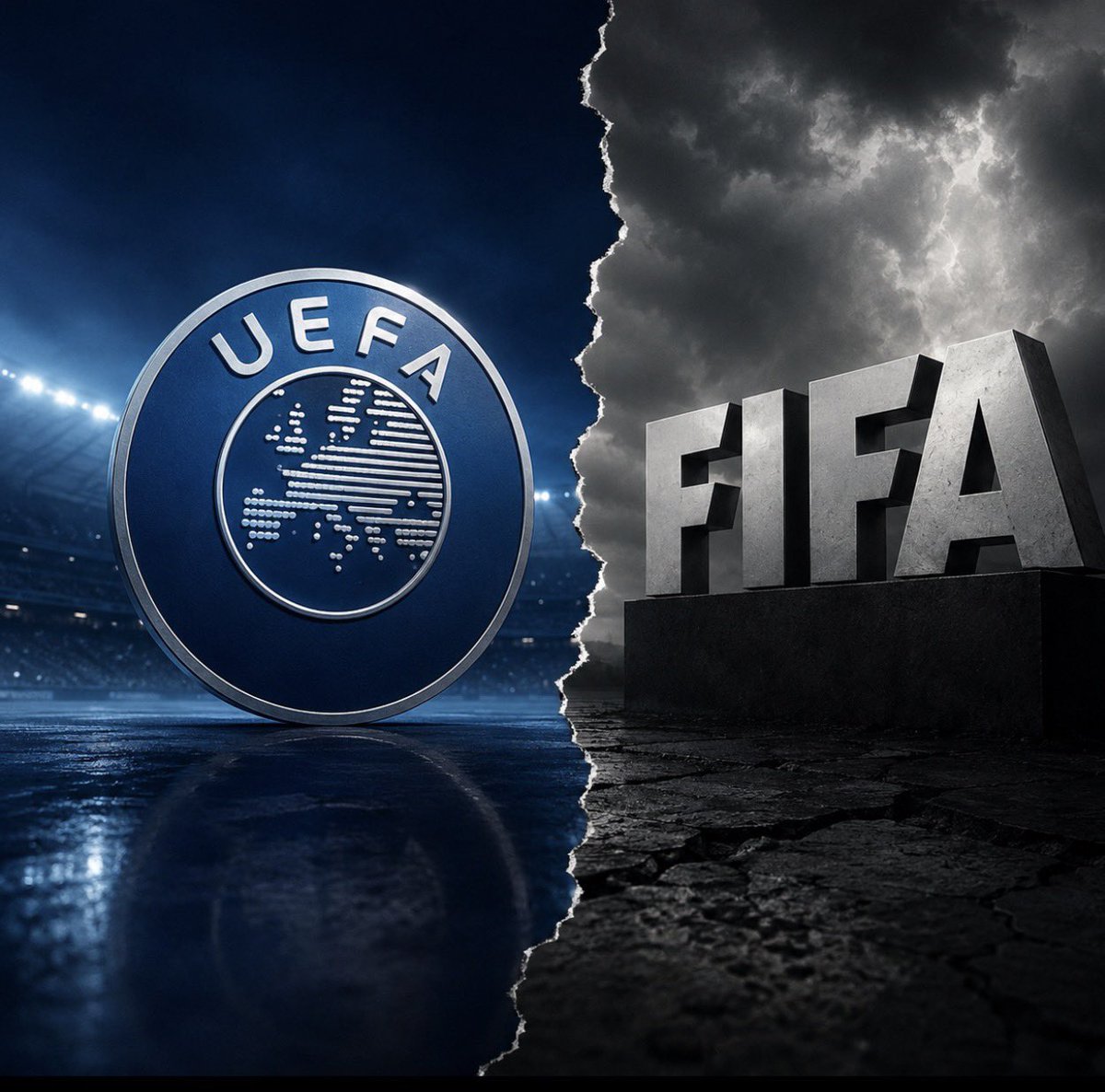joserra_espn's tweet photo. SE ROMPE EL FÚTBOL MUNDIAL 

El conflicto más grande en la historia moderna del fútbol ha comenzado. 

El fútbol europeo dice NO a la privatización del Mundial No jugará torneos FIFA mientras siga el proyecto. https://t.co/sgcpZOsXrg