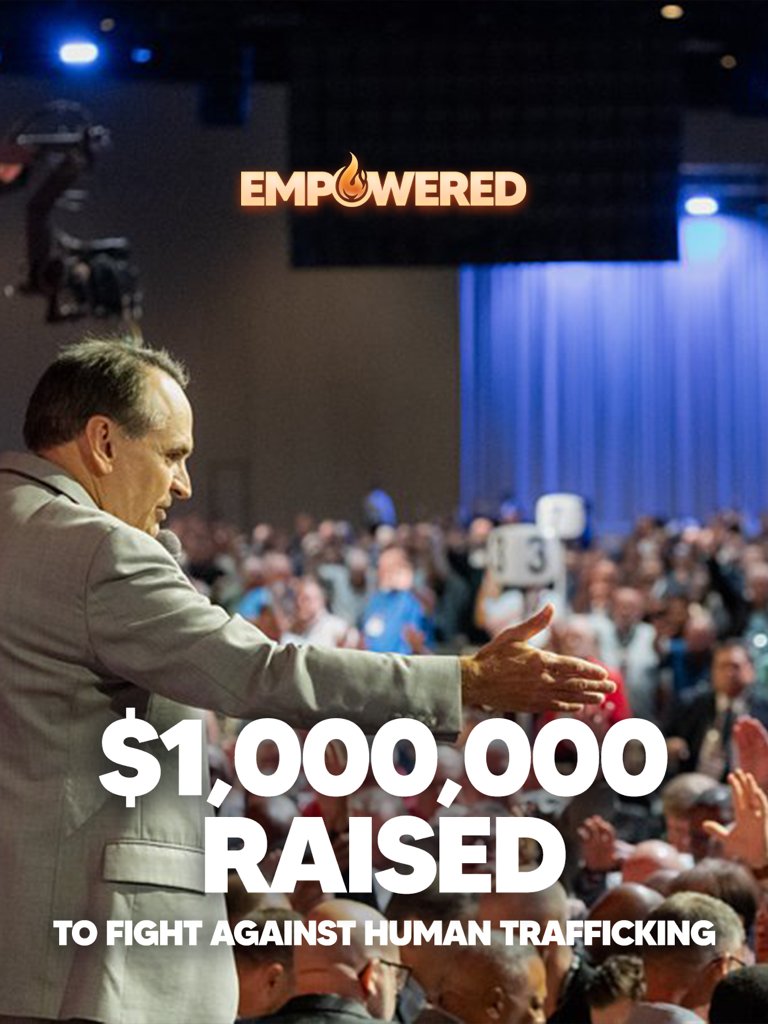 COGHQ's tweet photo. BREAKING: Just moments ago, the General Council, after passing Agenda Item 9: Anti-Human Trafficking, paused business to come together as a body, and within minutes, raised $1M to fight human trafficking! #wearethechurchofgod #wecare #wepray #wego #empowered #cogga26 https://t.co/RcVnW6BBdX