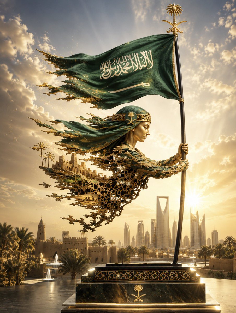 Alshaikh2's tweet photo. «علمٌ و علمْ»

ليس كل من حمل علماً ..
حمل وطناً.

فالمرأة السعودية ..
تحمل على كتفيها علمين ..
علمٌ يرفرف فوق أرضٍ ..
لا تقبل إلا المجد ..
و علمْ ..
تعلّمت به أن خدمة الوطن ..
ليست شعاراً يُقال ..
بل أثرٌ يُترك.

لذلك ..
كلما ارتفع علم #المملكة_العربية_السعودية في السماء ..
ارتفع معه قدرُ امرأةٍ ..
آمنت أن الانتماء ليس كلاماً ..
بل عملٌ .. و إخلاصٌ .. و وفاء.

🇸🇦🤍🇸🇦

#السعودية 
#السعودية_العظمى 
#المرأة_السعودية #رؤية_السعودية_2030