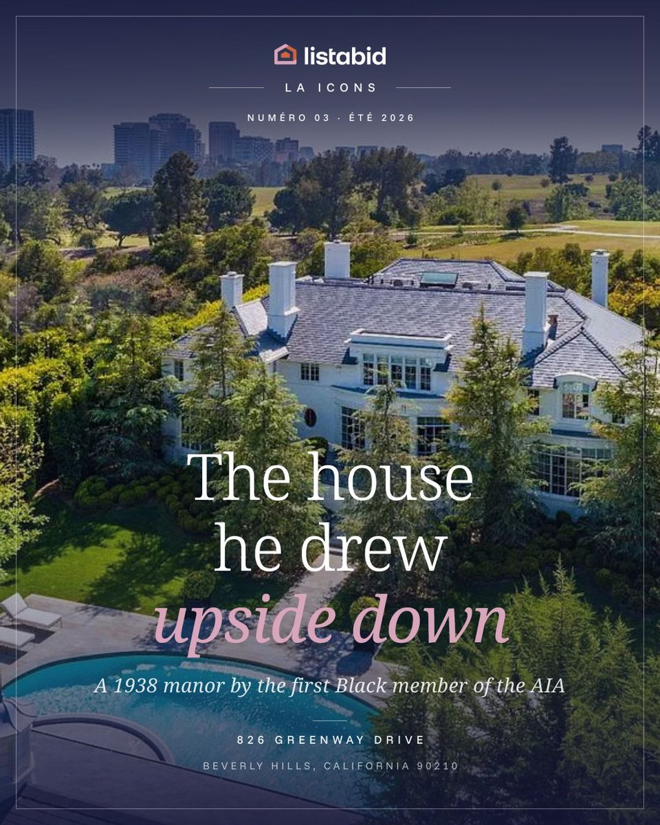 listabidre's tweet photo. The house he drew upside down. LA ICONS — N° 03.
In 1938 the mayor of Beverly Hills commissioned a French Revival manor across from the Los Angeles Country Club.
Every icon deserves agents who compete for it. List free at https://t.co/6ogJTmwWbs — link in bio.
#LAIcons https://t.co/KeV4QPdKE8