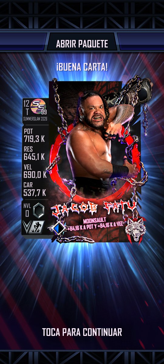 TheMark24x's tweet photo. Acabo de conseguir la nueva carta de Jacob SummerSlam '26 en #WWESuperCard https://t.co/NakfPd6CZO