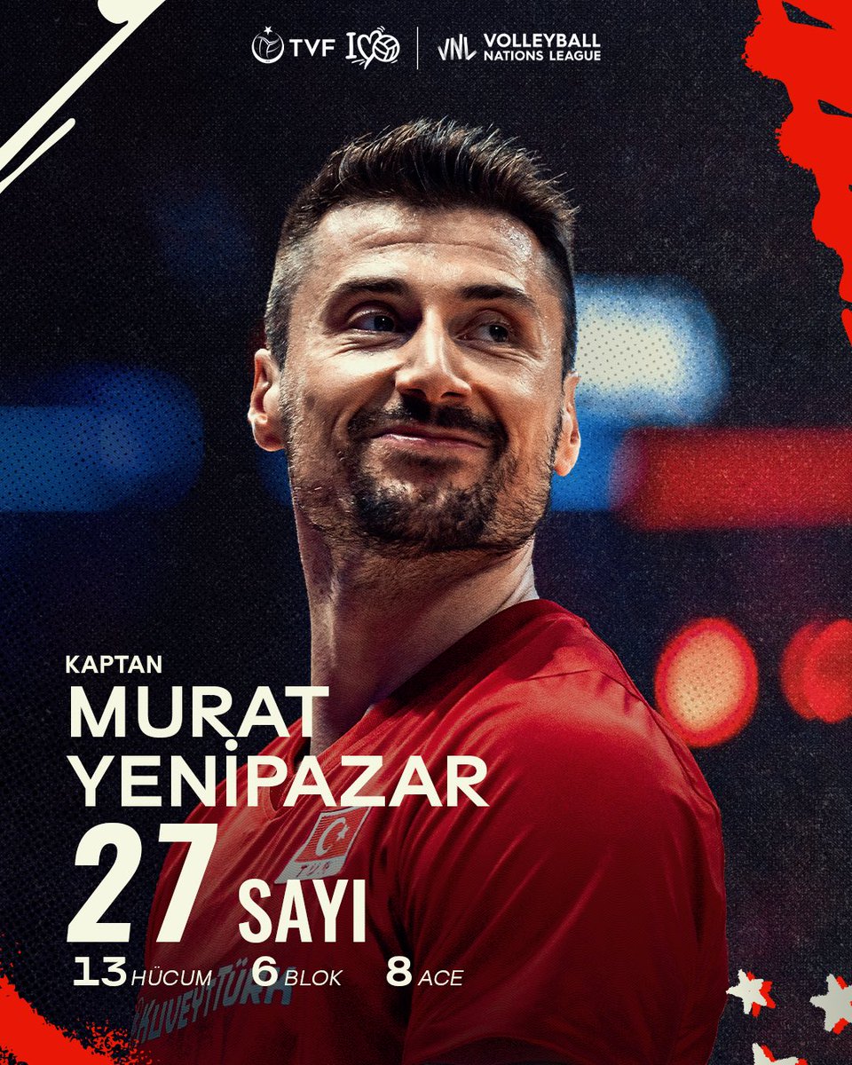 TVForgtr's tweet photo. 2026 FIVB Voleybol Milletler Ligi’ni altıncı sırada tamamlıyoruz! ❤️🇹🇷

Son topa kadar gösterdikleri mücadele, hırs ve azimleriyle göğsümüzü bir kez daha kabartan Filenin Efeleri ile gurur duyuyoruz! ❤️🤍 https://t.co/dLuuDBHxzC