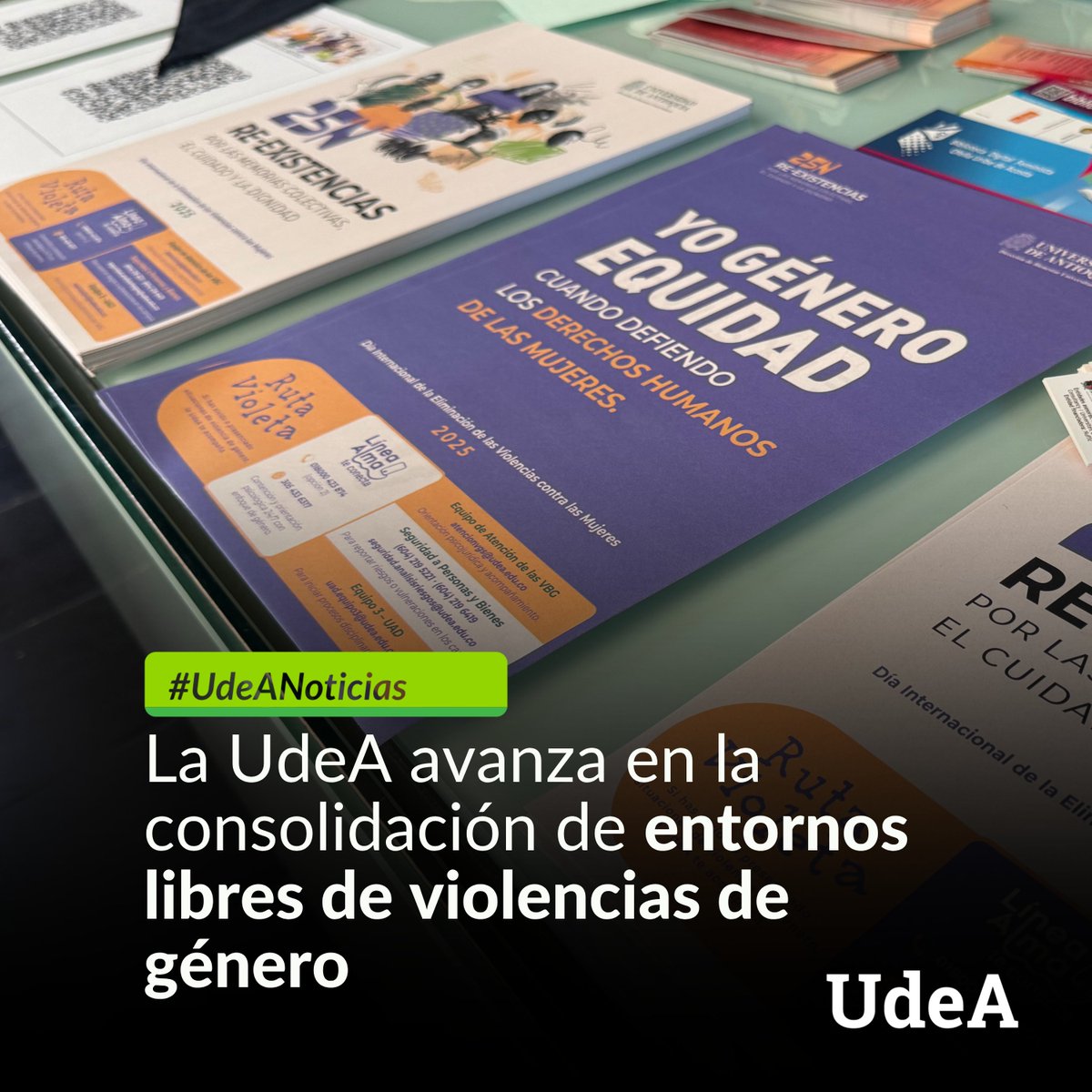 UdeA's tweet photo. 💜 Con la participación directa de más de 4.798 personas y un alcance indirecto que supera los 33.000 usuarios digitales, la Universidad de Antioquia avanza con firmeza en la consolidación de espacios libres de violencias basadas en género. Este esfuerzo colectivo es la base para diseñar la nueva Política Institucional Integral de Equidad de Género.

📍 A través de la segunda fase del Plan de Acción Institucional de Equidad de Género, la Alma Máter trasciende la atención de casos para impulsar una verdadera transformación cultural. El enfoque territorial ha sido un pilar fundamental en este proceso, logrando una participación masiva y diversa en los campus regionales que enriquece la visión de una equidad situada y adaptada a cada contexto.

📈 Uno de los grandes logros institucionales es el fortalecimiento de la Ruta Violeta. Gracias a la especialización del equipo de atención psico-jurídica y a la implementación de medidas de protección centradas en las personas afectadas, hoy este mecanismo cuenta con un 95 % de satisfacción entre quienes lo han transitado.

✅ La institución reafirma su compromiso estructural con el cuidado, el reconocimiento de la diversidad y la creación de entornos universitarios seguros e incluyentes para todos sus estamentos.

🔗 Conoce en detalle las metodologías pedagógicas, las acciones de los promotores de bienestar y los retos de esta importante apuesta institucional en #UdeANoticias 👉 https://t.co/fo3fFGqSAY

#UdeACasaDeTodos