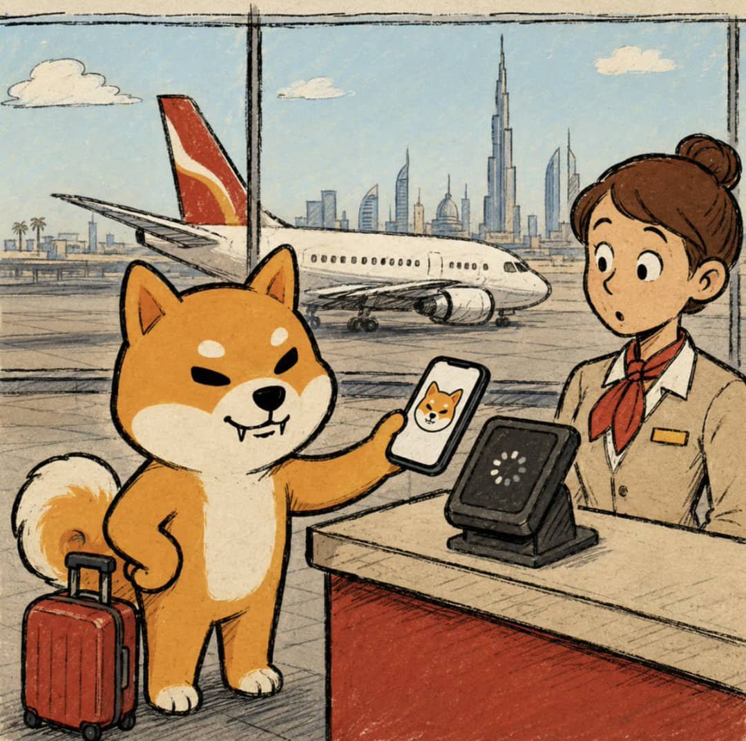 Slickvoicey's tweet photo. $SHIB could be heading to 40,000 feet. ✈️

Emirates now accepts https://t.co/QYfs57PeUv Pay for eligible UAE flight bookings, and SHIB is supported through https://t.co/QYfs57PeUv Pay.

Who in the SHIB Army will be first to put it to the test?
#shib https://t.co/Dpaas0ttwo