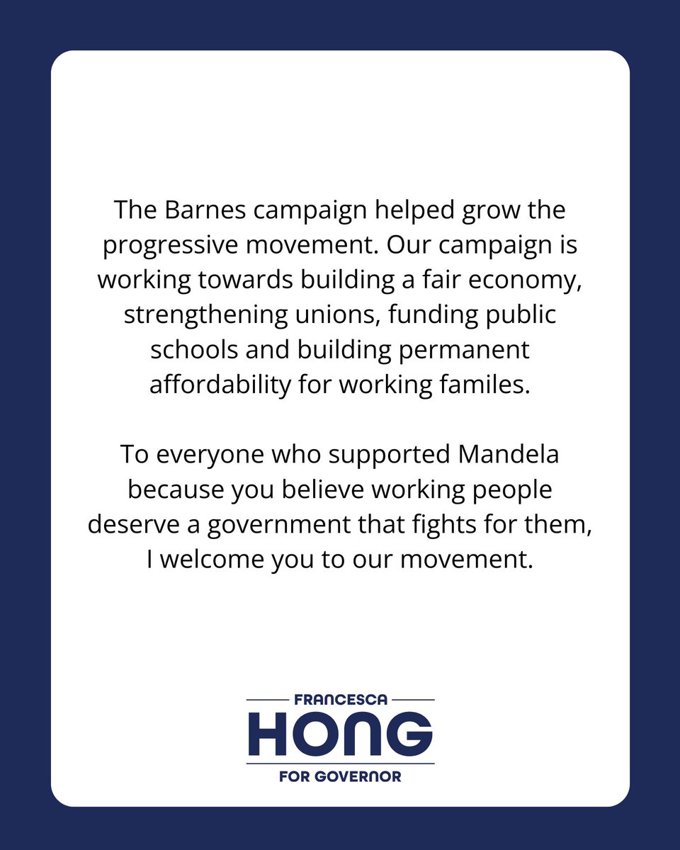 FrancescaHongWI's tweet photo. My statement on today's news. https://t.co/FvTGOaYfII