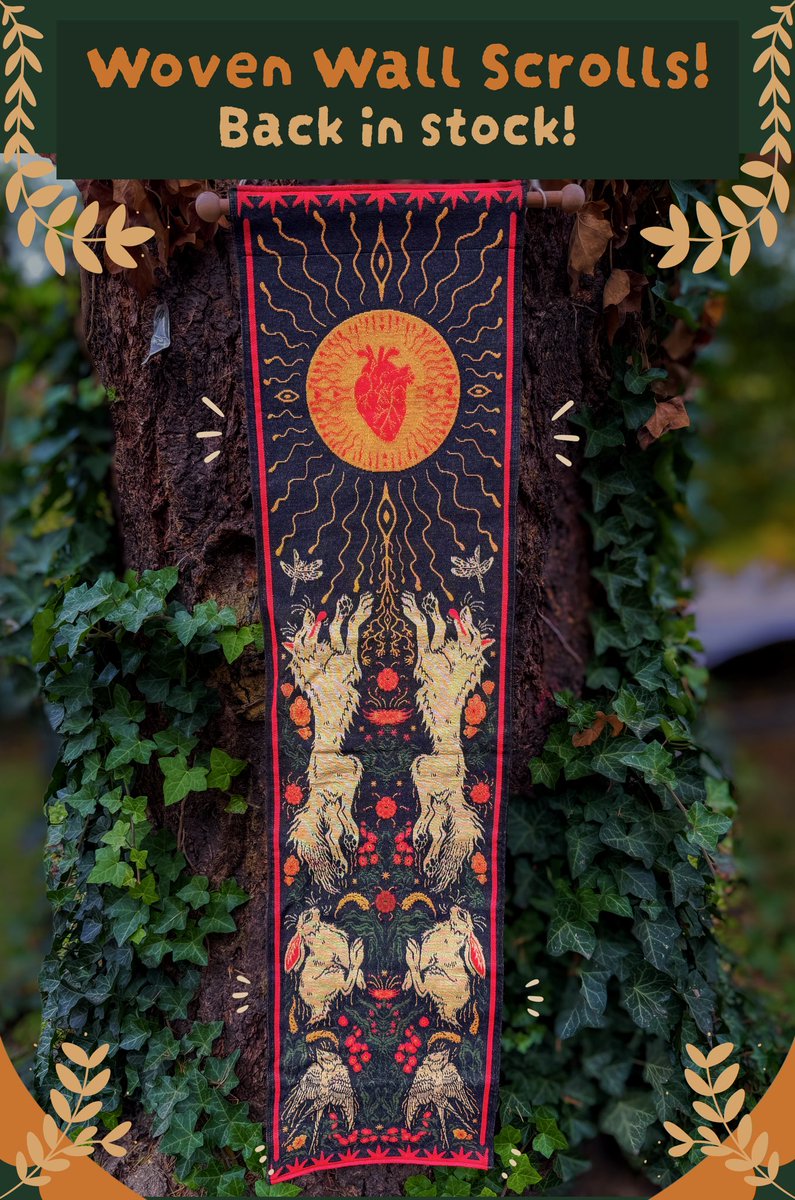 Moth_Sprout's tweet photo. 🫀The Love &amp; Warmth Woven Wall Scrolls are back! ☀️

SH0P BELOW ⬇️ https://t.co/GtN2kjDj6V