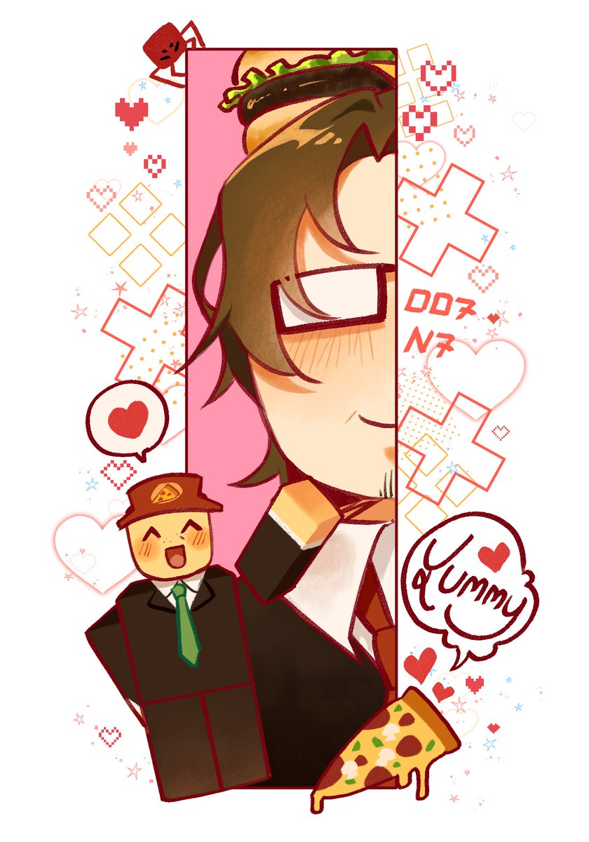 Nah_UoU's tweet photo. [ PizzaBurger - Hacker Family AU ]

Old man yaoi🤤

#007n7 #elliot #roblox https://t.co/uWWMTNvPhS
